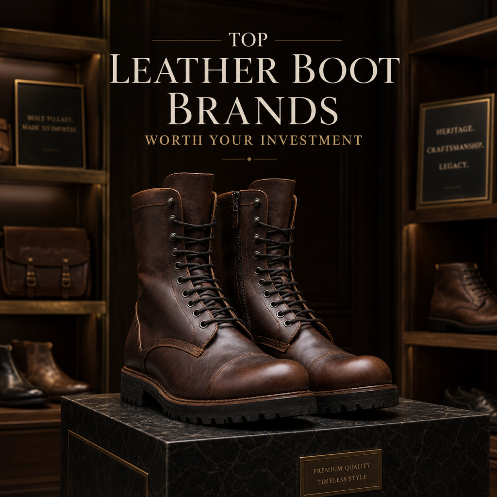 Leather boots