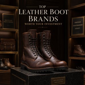 Leather boots